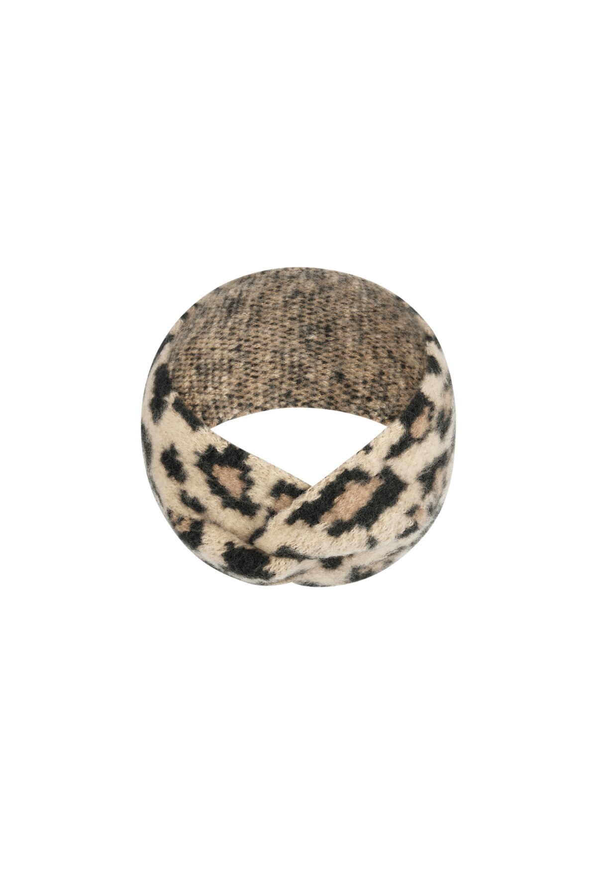 Winter headband leopard print - camel h5 Picture5