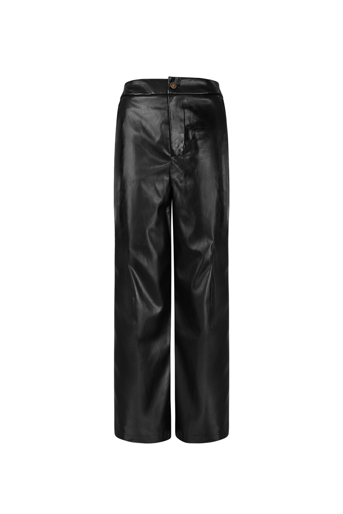 Pantalon PU incontournable tendance - Noir h5 