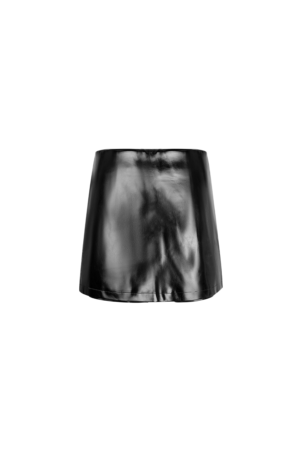 Trendy PU skort - Zwart 