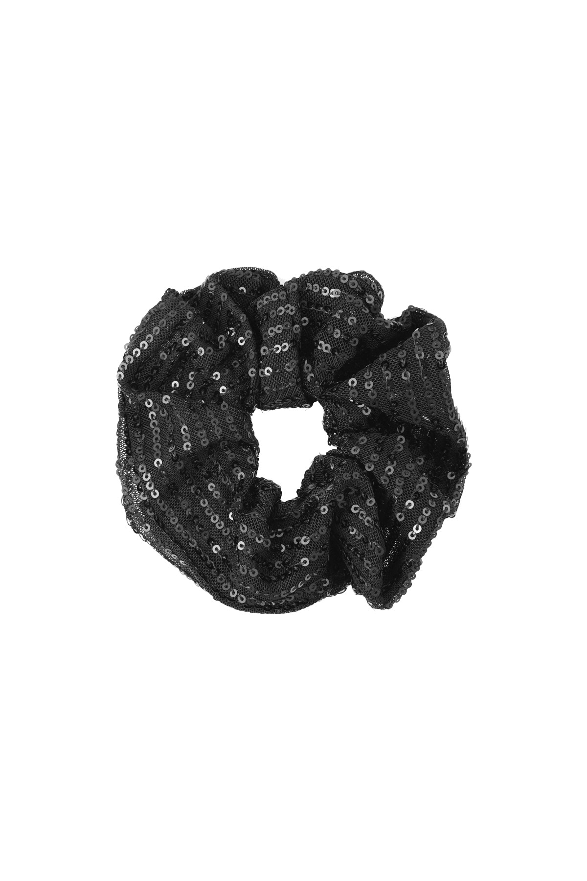 Glitter scrunchie - black