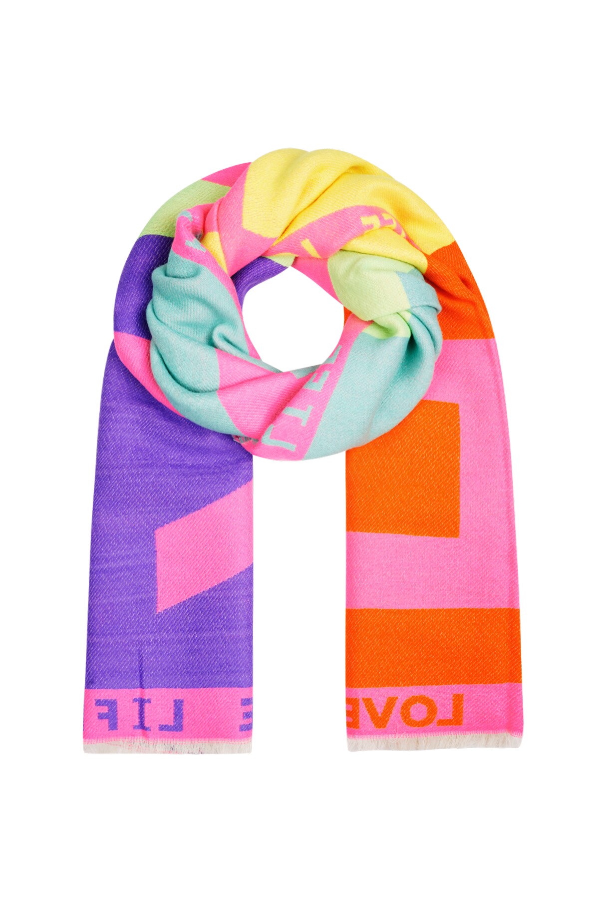 Foulard love life - Fuchsia h5 