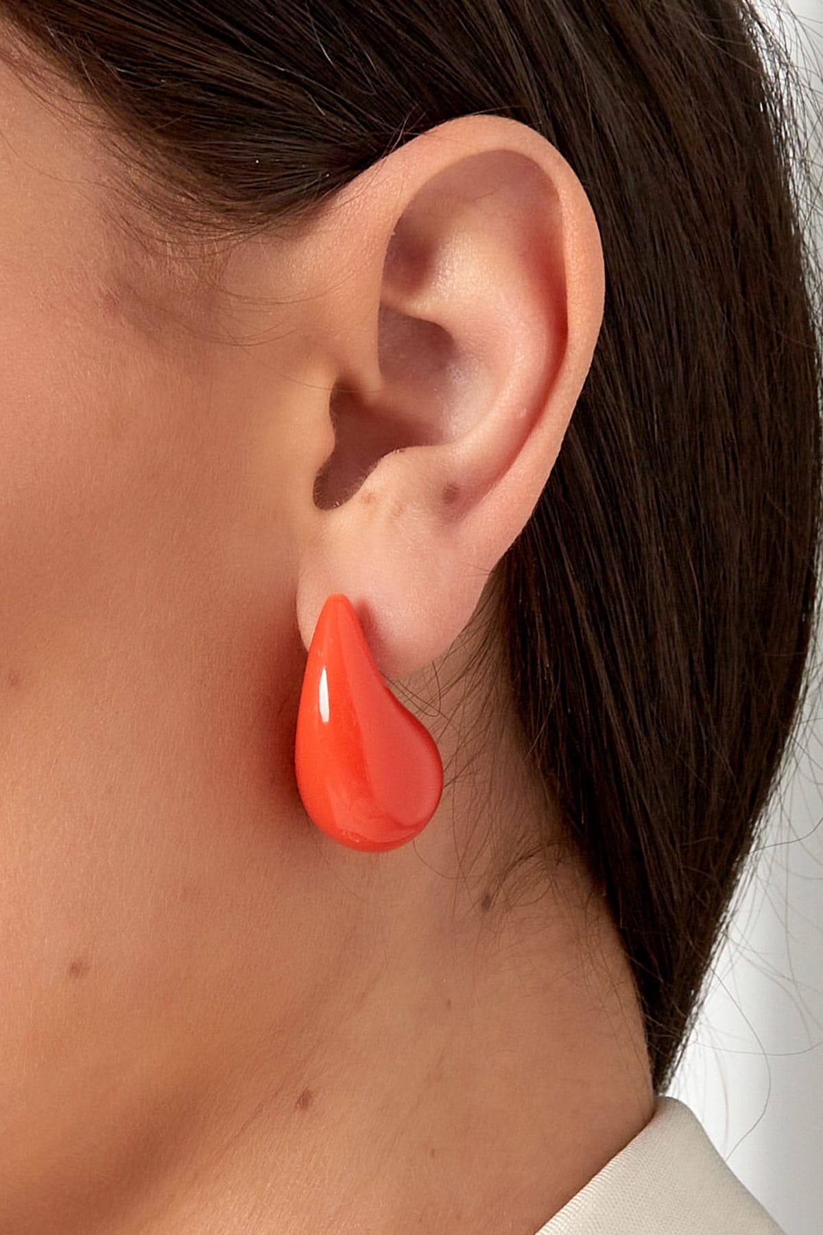 Colored drop earrings - orange h5 Picture3