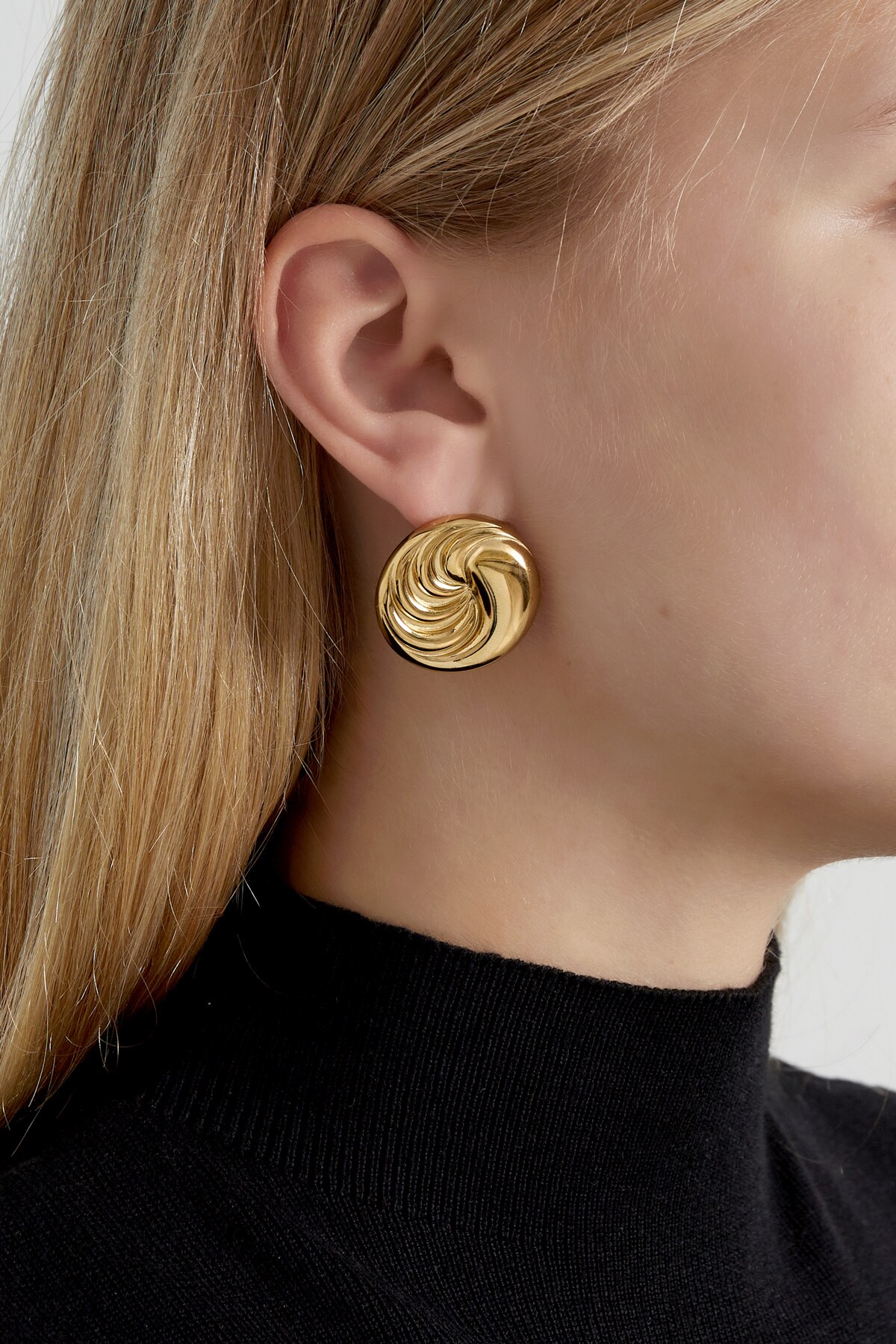 Earrings twizzle wave - Gold color Picture2