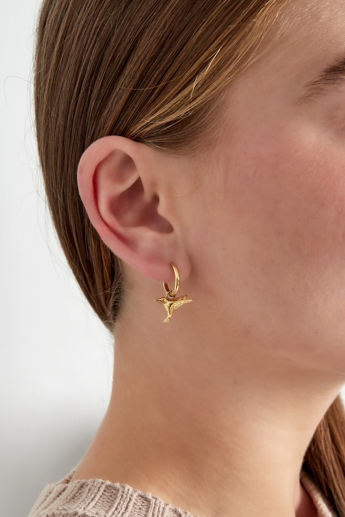 Elegant bird earrings - Gold color Picture2