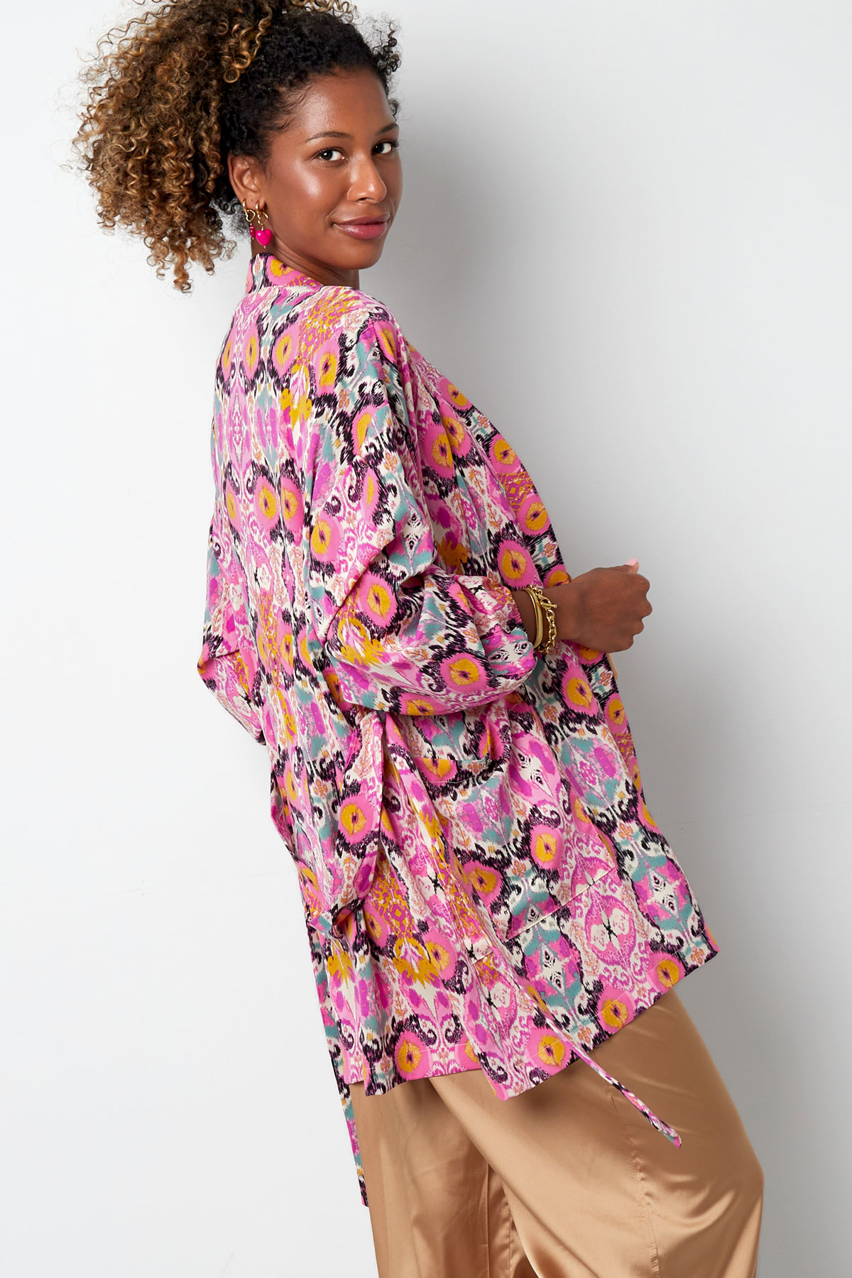 Short kimono colorful print - multi Picture8