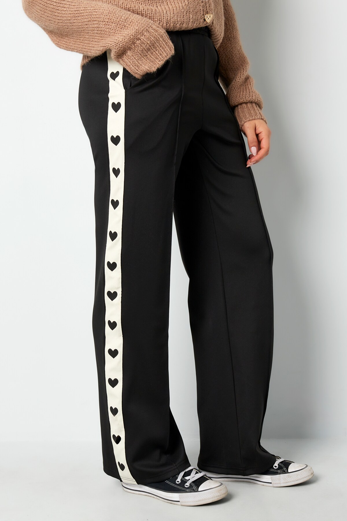 Pants with hearts on the side - black h5 Picture7