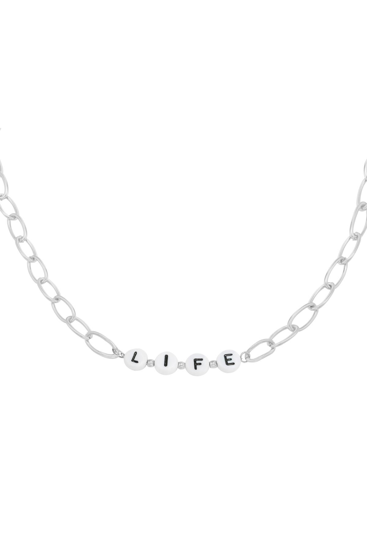 Necklace Beads Life Silver Stainless Steel h5 