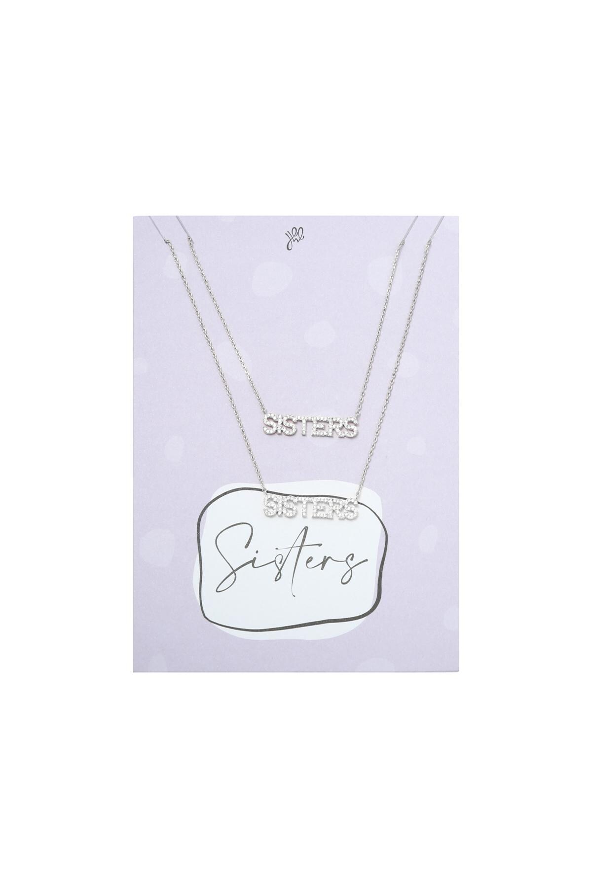 Necklace Sisters Set Silver Copper h5 