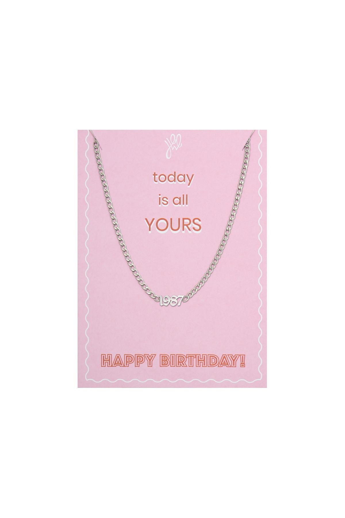 Silver color / Necklace Today Is Yours - 1987 Silver Stainless Steel Picture3