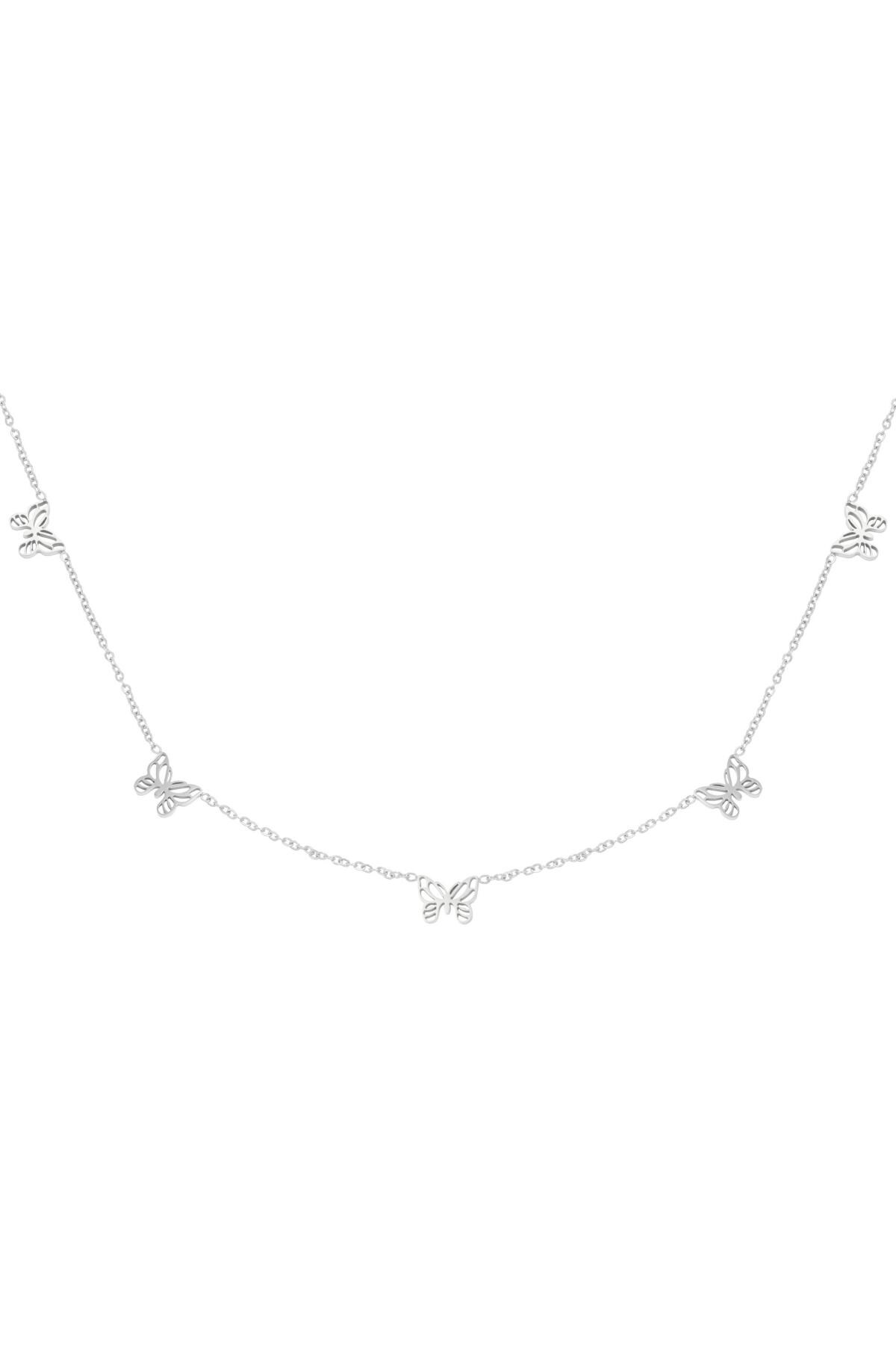 Silver color / Necklace Little Butterflies Silver Stainless Steel Picture2