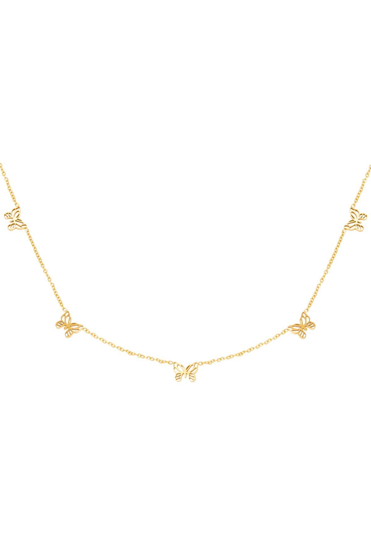 Gold color / Necklace Little Butterflies Gold Stainless Steel 