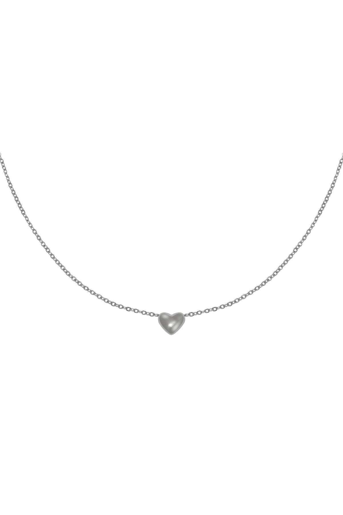 Zilver kleur / Ketting Always in my Heart Zilver Stainless Steel Afbeelding2