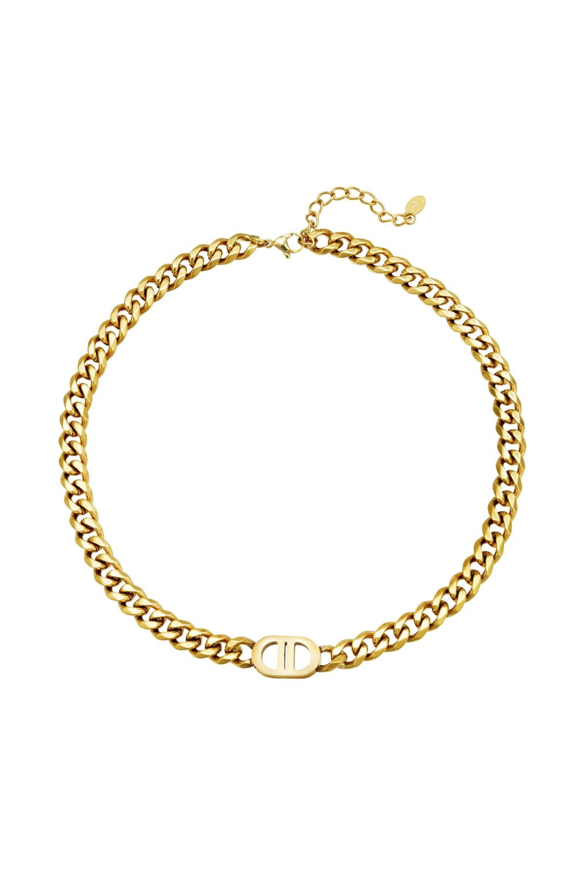 Necklace The Good Life Gold Stainless Steel 