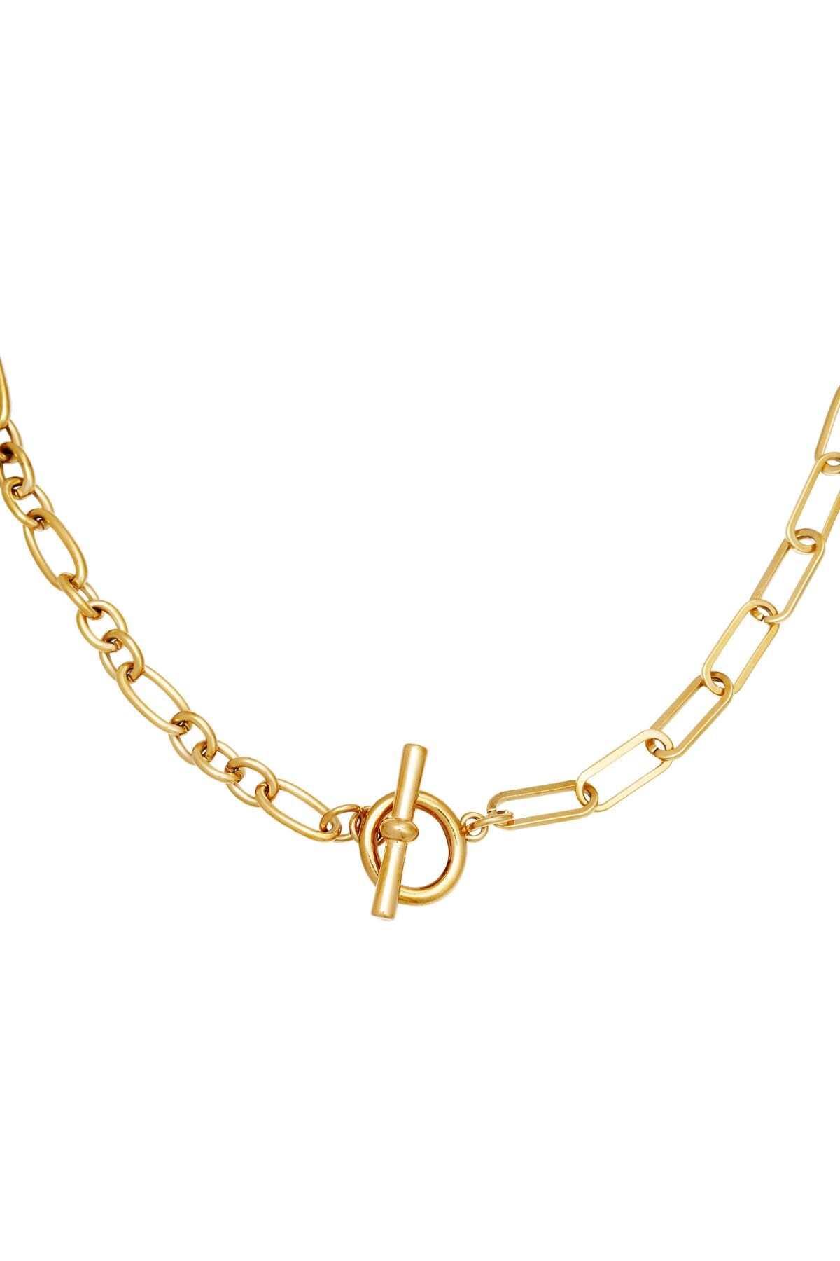 Gold color / Necklace Lucky Lock  Gold Stainless Steel 