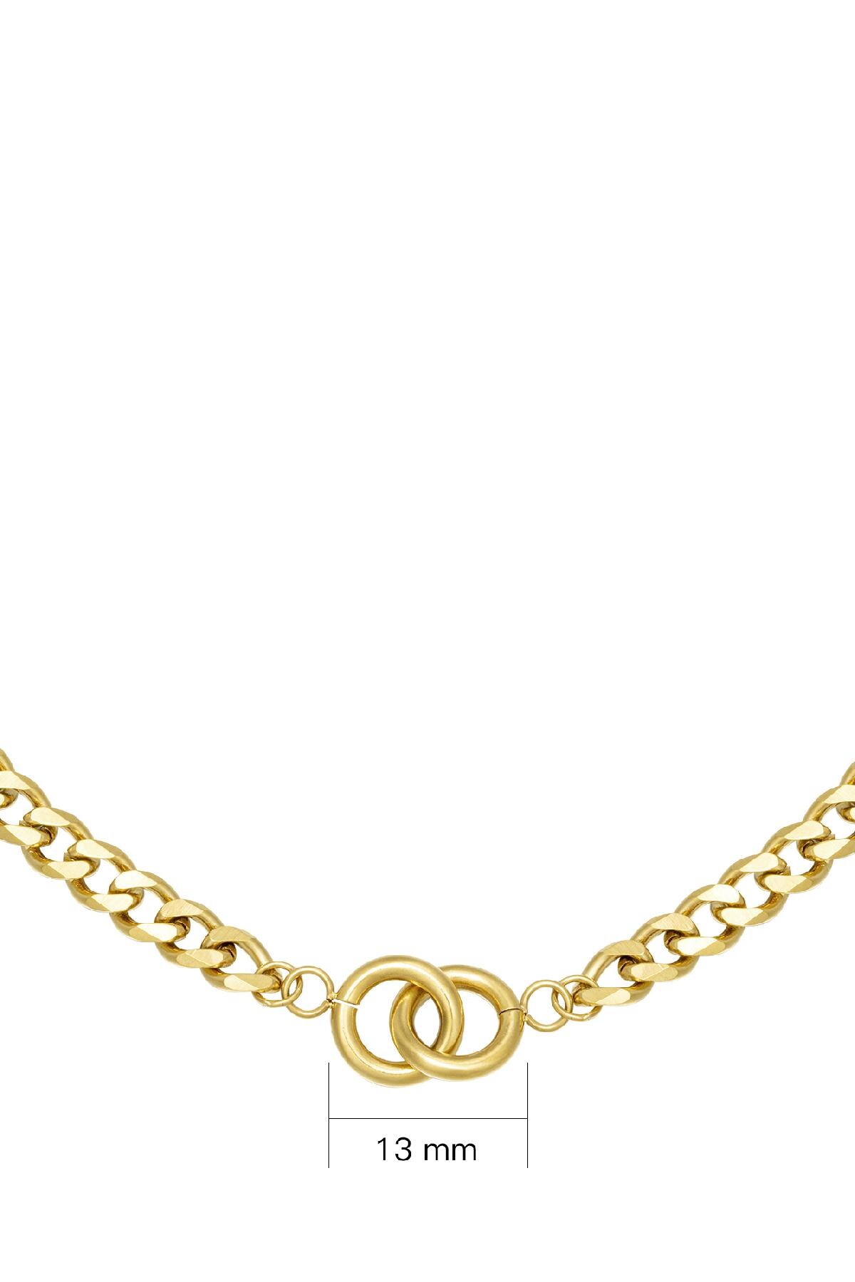 Necklace Intertwined Gold Stainless Steel h5 Picture2