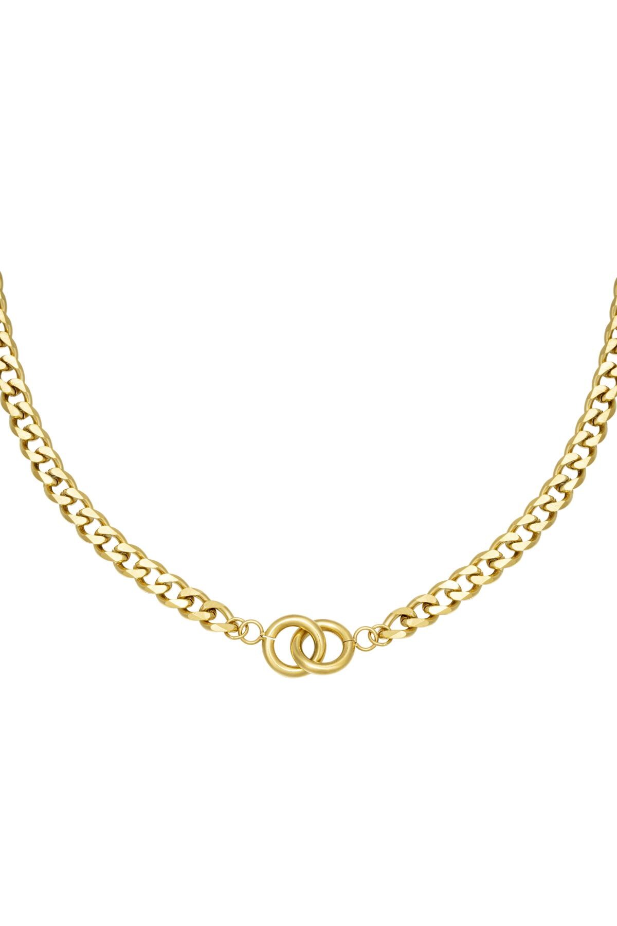 Gold color / Necklace Intertwined Gold Stainless Steel 