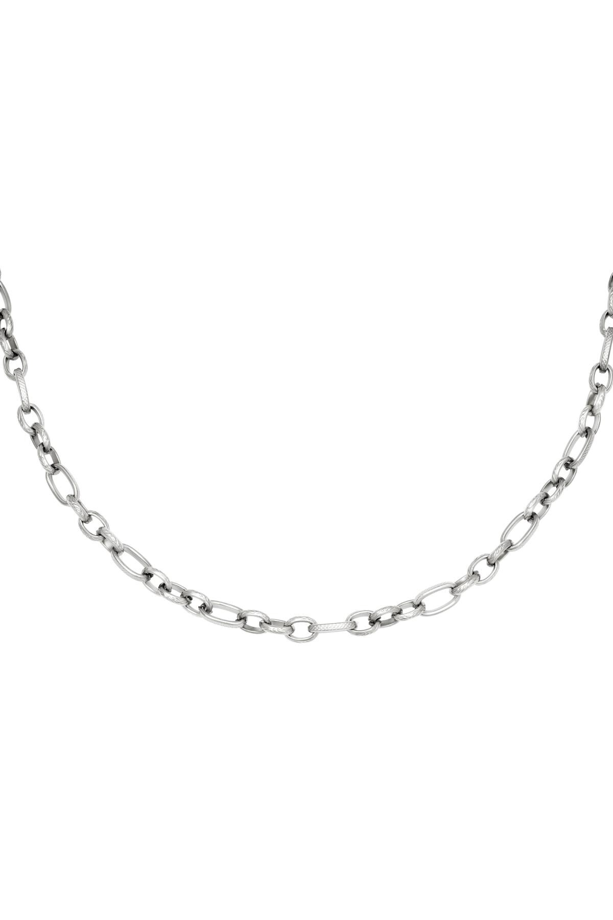 Silver color / Necklace Interlink Silver Stainless Steel 