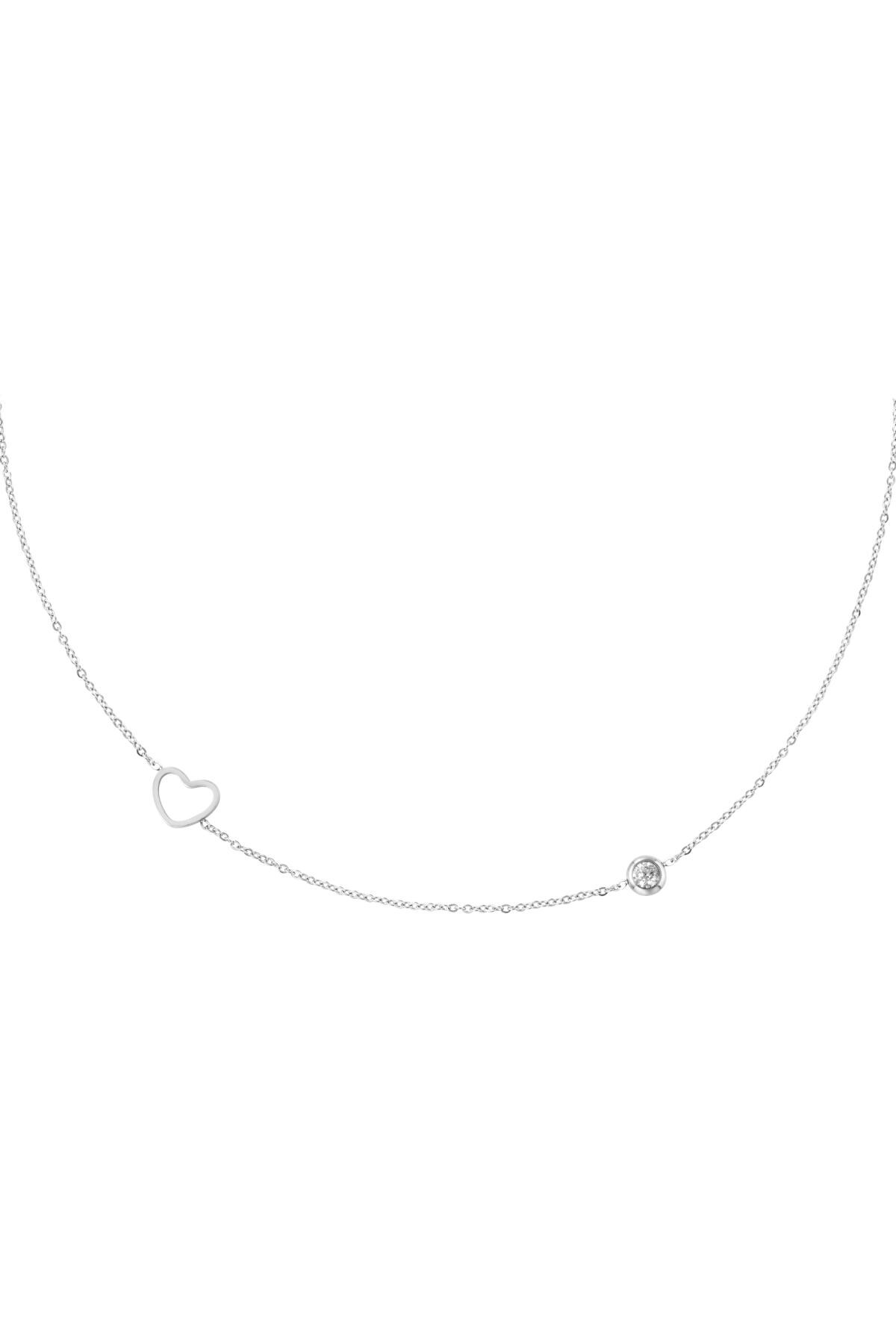 White / Birthstone necklace April silver White Stainless Steel Picture16