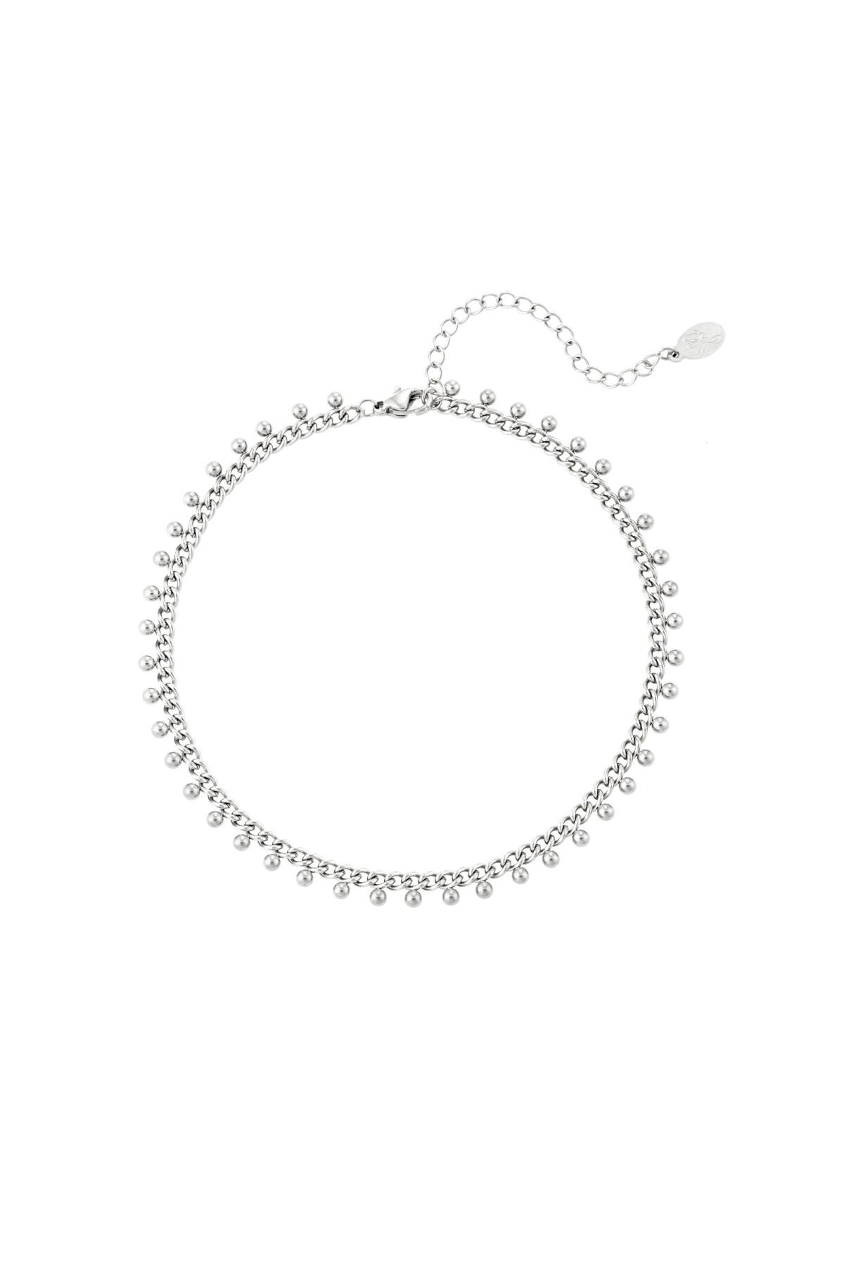 Silver color / Stainless steel anklet dots Silver Picture2