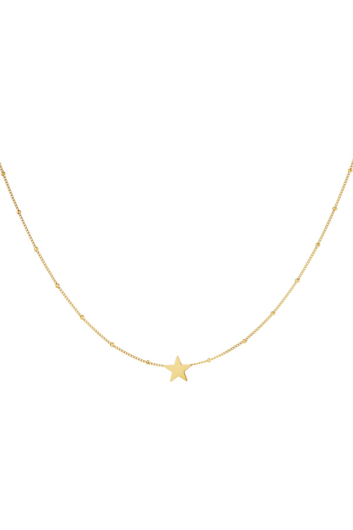 Gold color / Stainless steel necklace star Gold Picture2