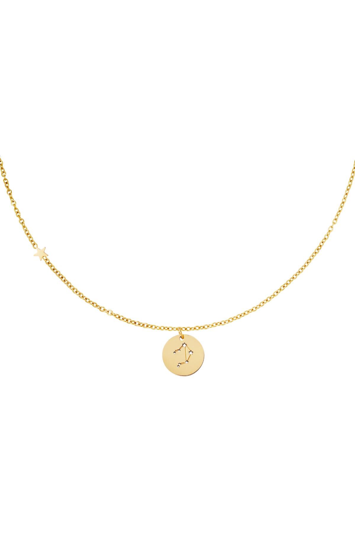 Gold color / Necklace zodiac sign Libra Gold Stainless Steel Picture2