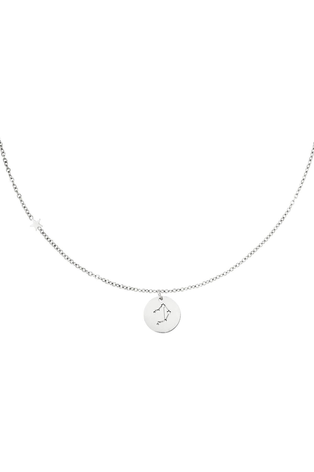 Necklace zodiac sign Libra Silver Stainless Steel h5 