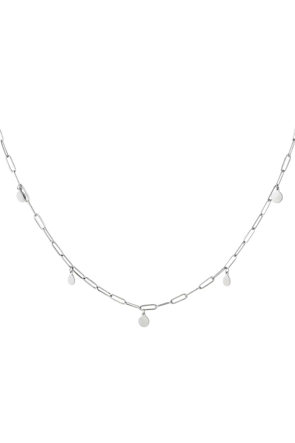 Silver color / Stainless steel necklace confetti Silver 