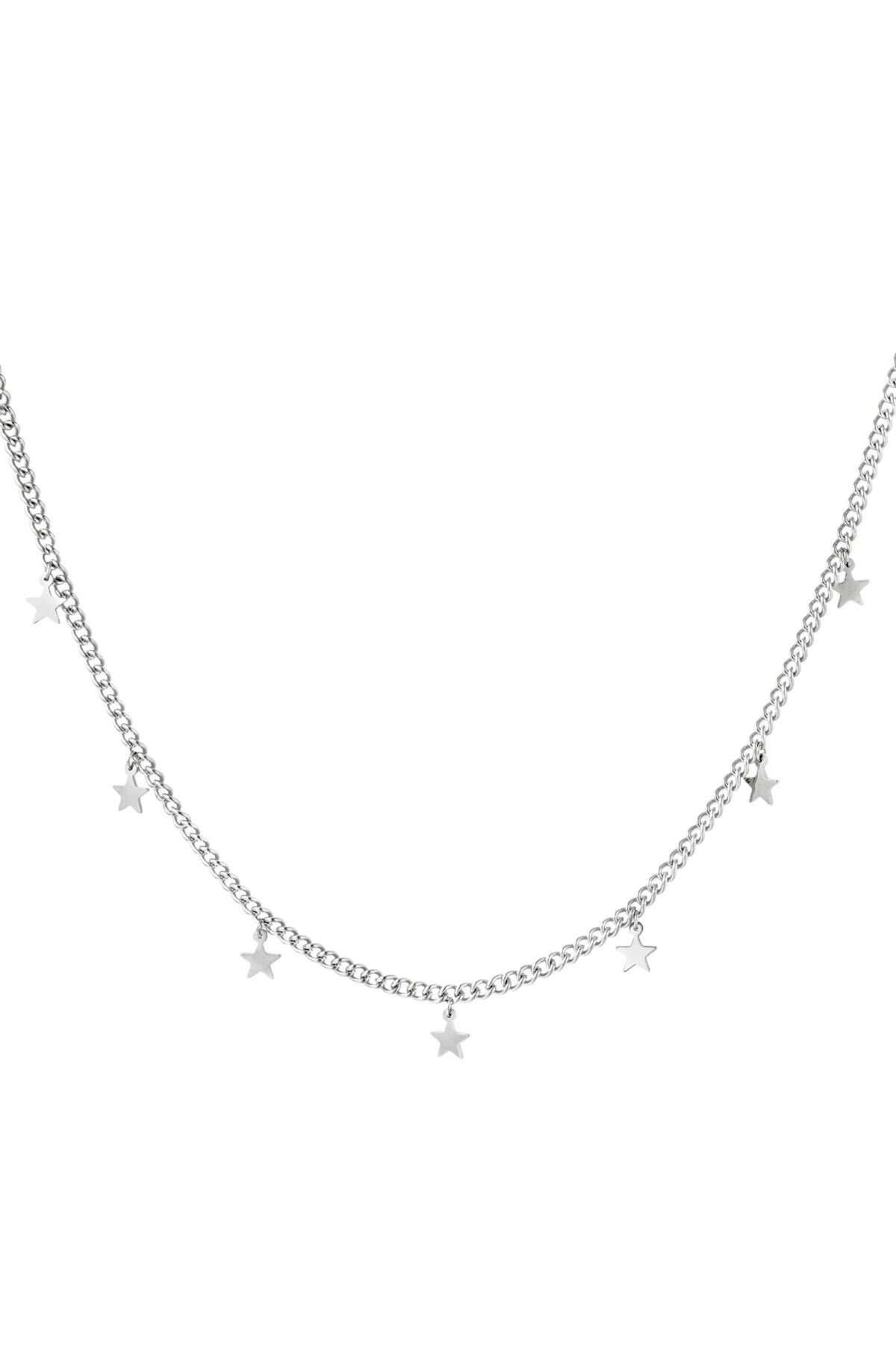 Silver color / Necklace little stars Silver Stainless Steel Picture2