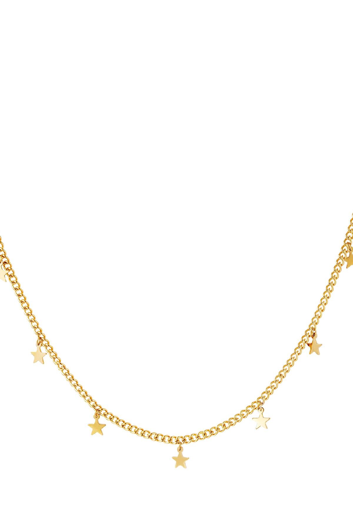 Necklace little stars Gold Stainless Steel Picture3