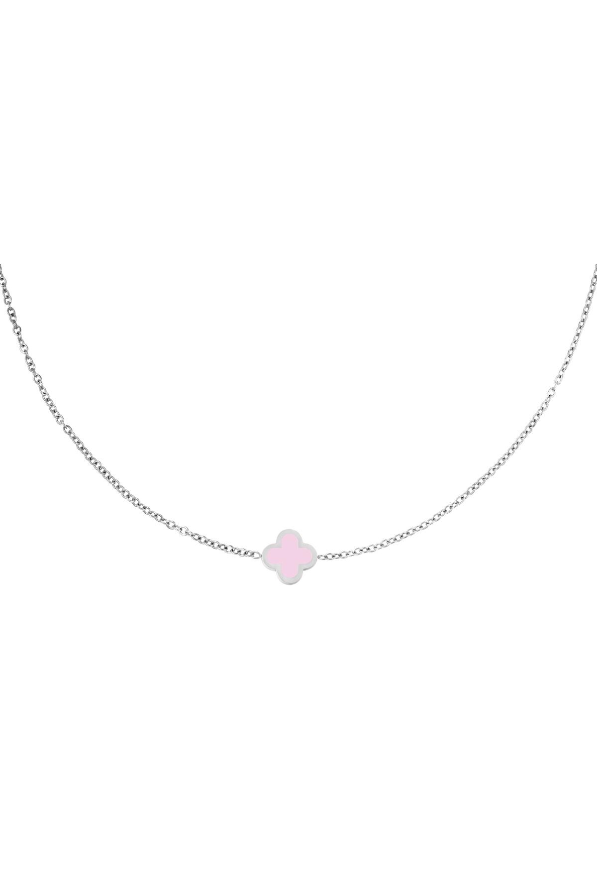 Lilac / Necklace colored clover Lilac Stainless Steel Picture2