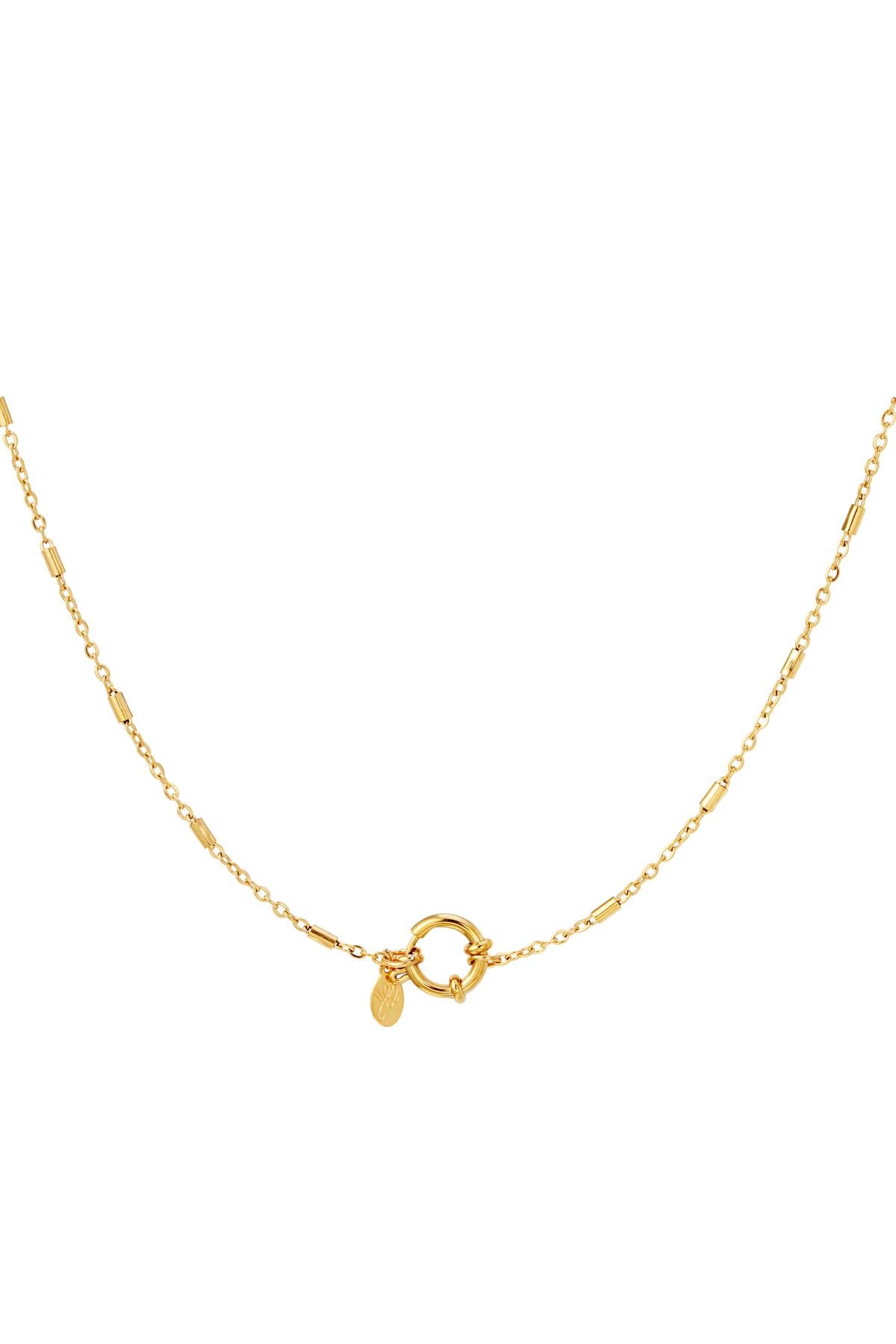 Stainless steel necklace Gold h5 