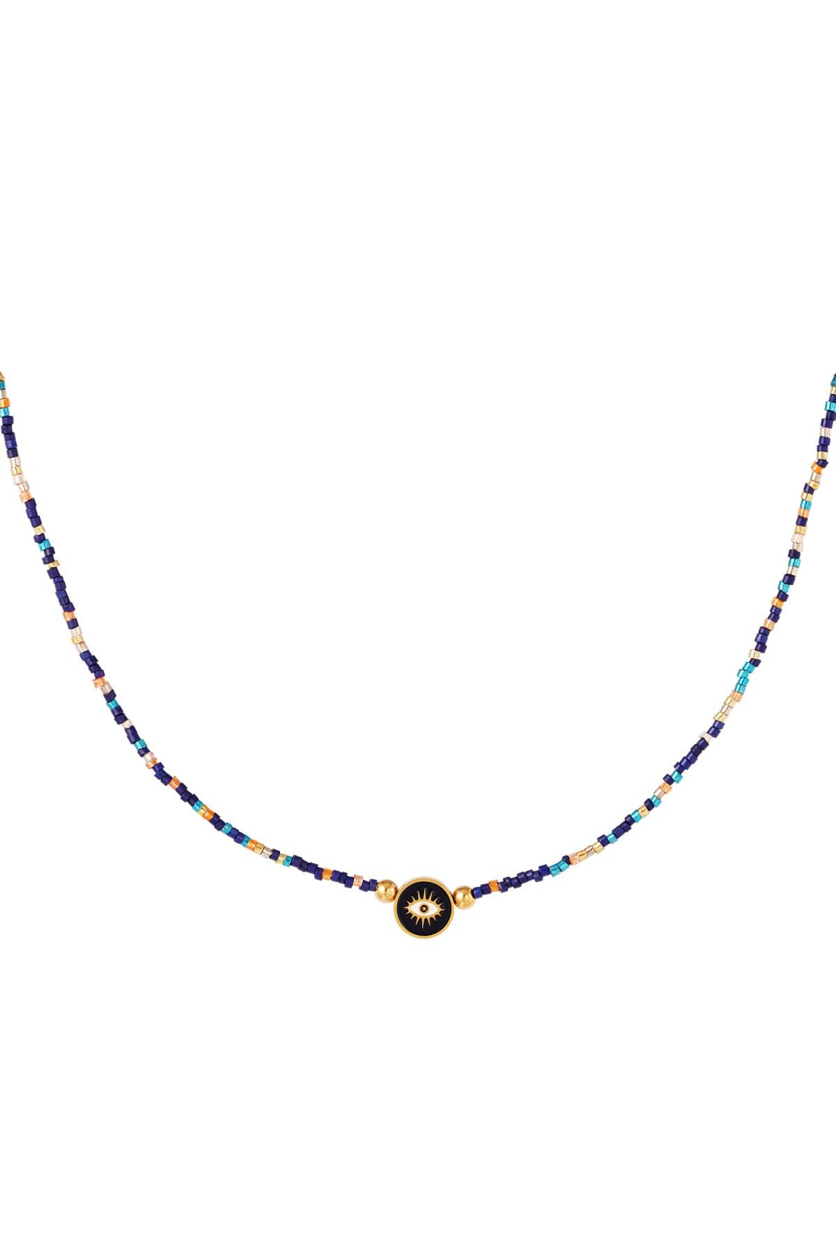 Necklace spiritual eye Blue Glass h5 