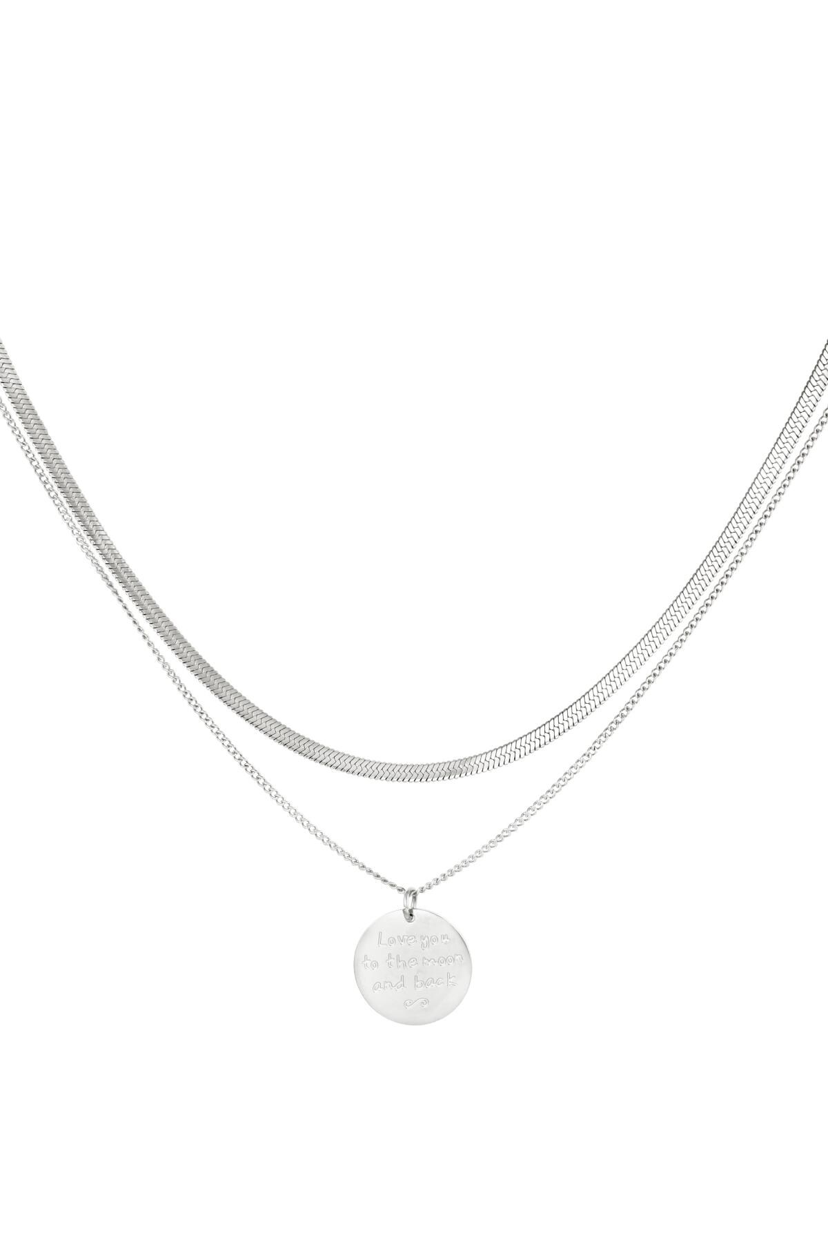 Stainless steel necklace Silver h5 