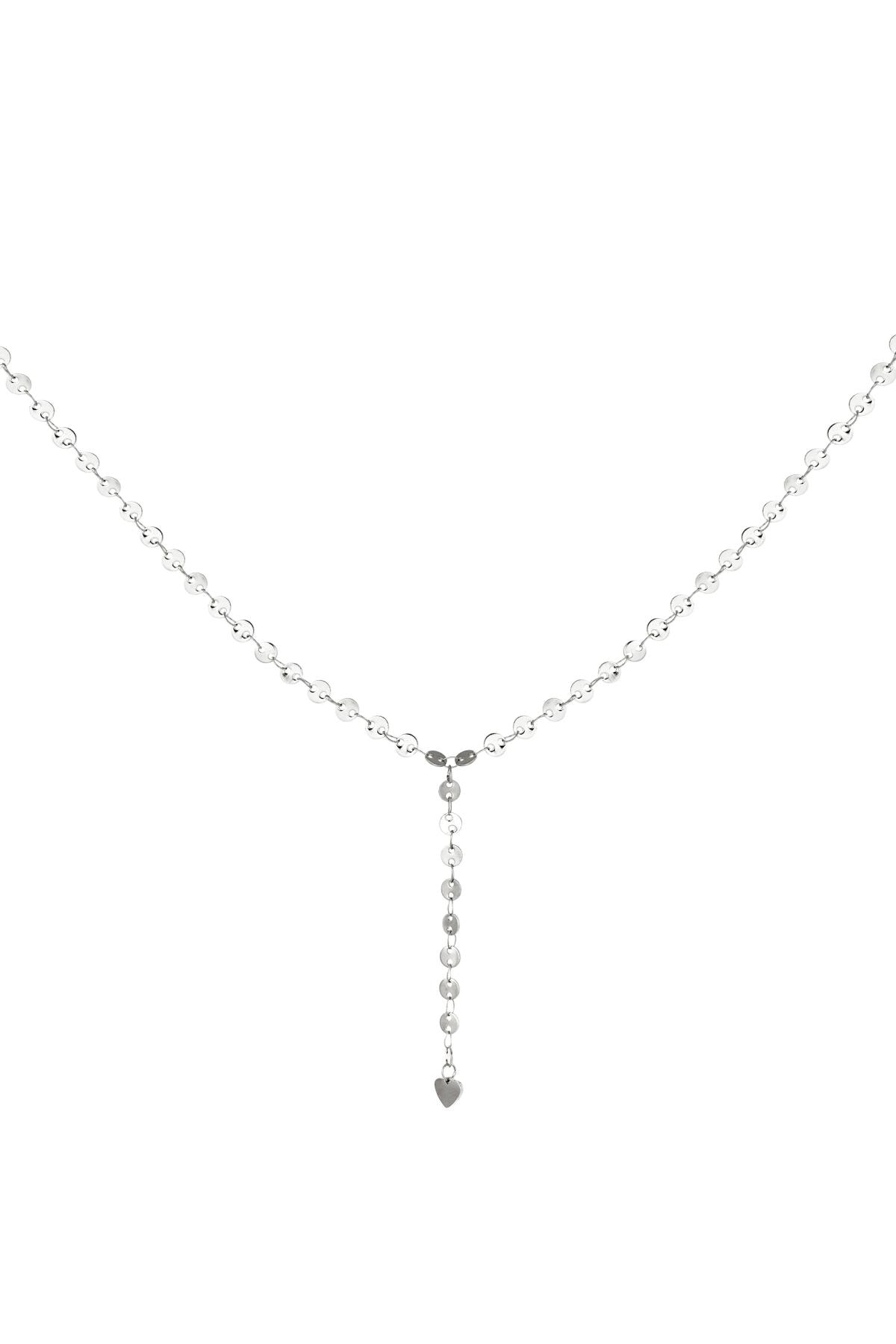 Stainless steel Y-chain necklace Silver 