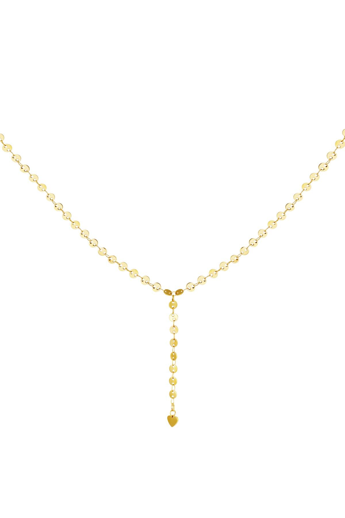 Stainless steel Y-chain necklace Gold h5 