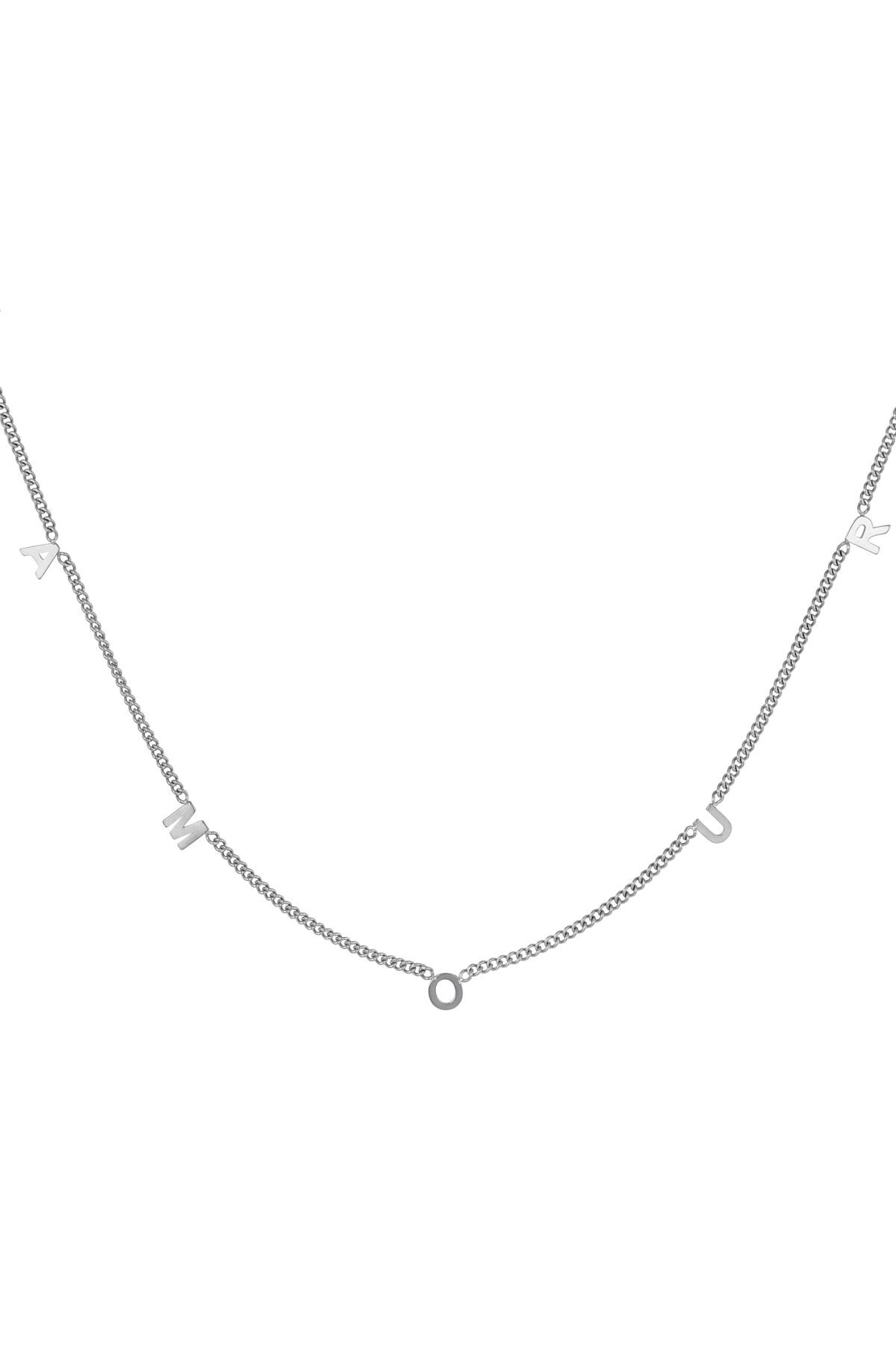 Necklace Amour Silver Stainless Steel h5 