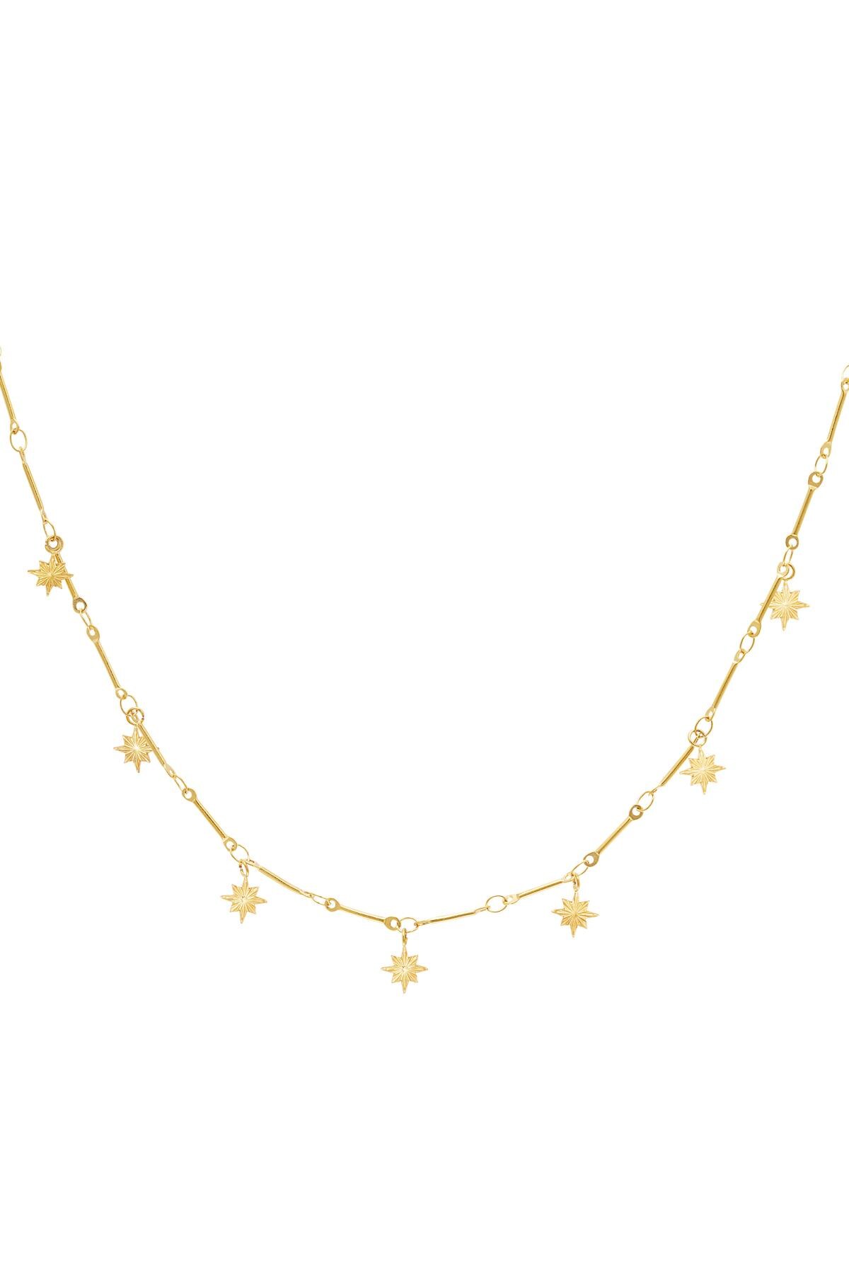 Necklace North Star Gold Stainless Steel h5 