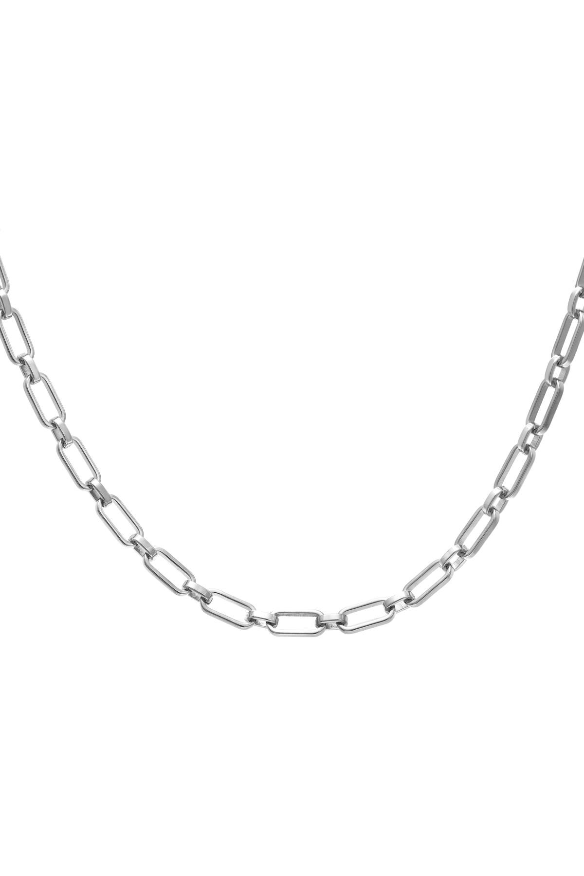 Statement necklace stainless steel Silver 