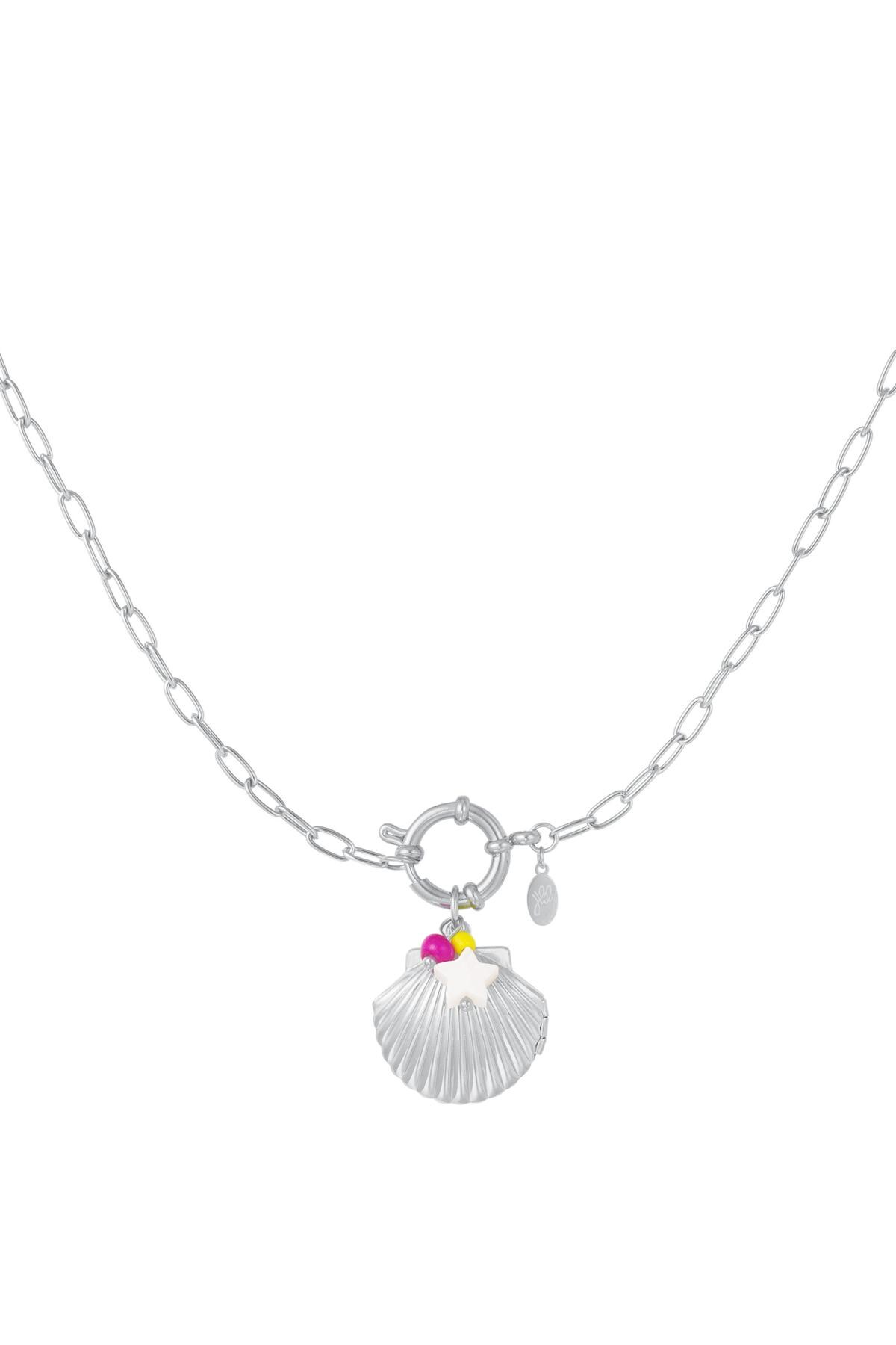 Necklace with shell locket - Beach collection Silver Stainless Steel h5 