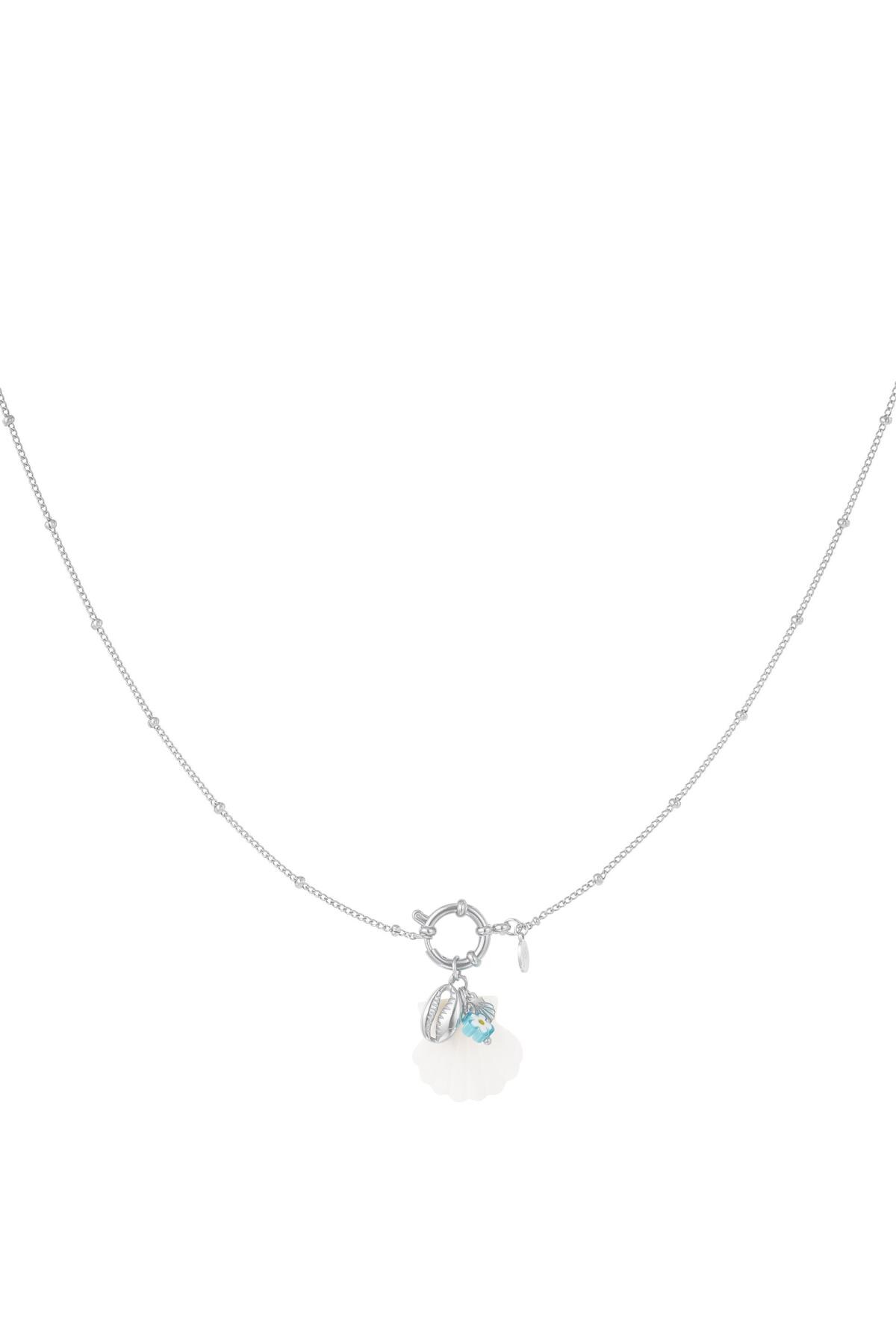 Necklace with shell charm - Beach collection Silver Stainless Steel h5 