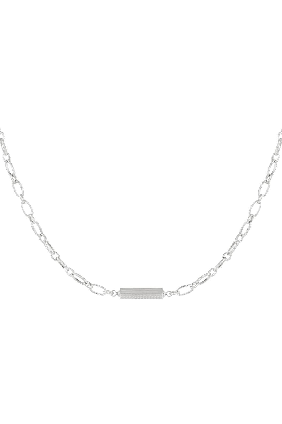 Link chain with charm Silver Stainless Steel h5 