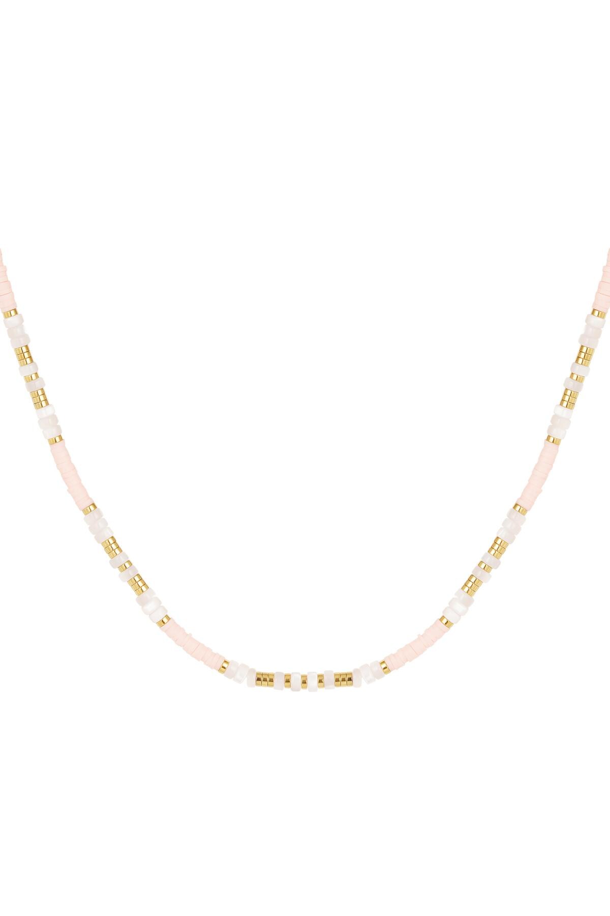 Bead chain color Pale Pink Hematite h5 