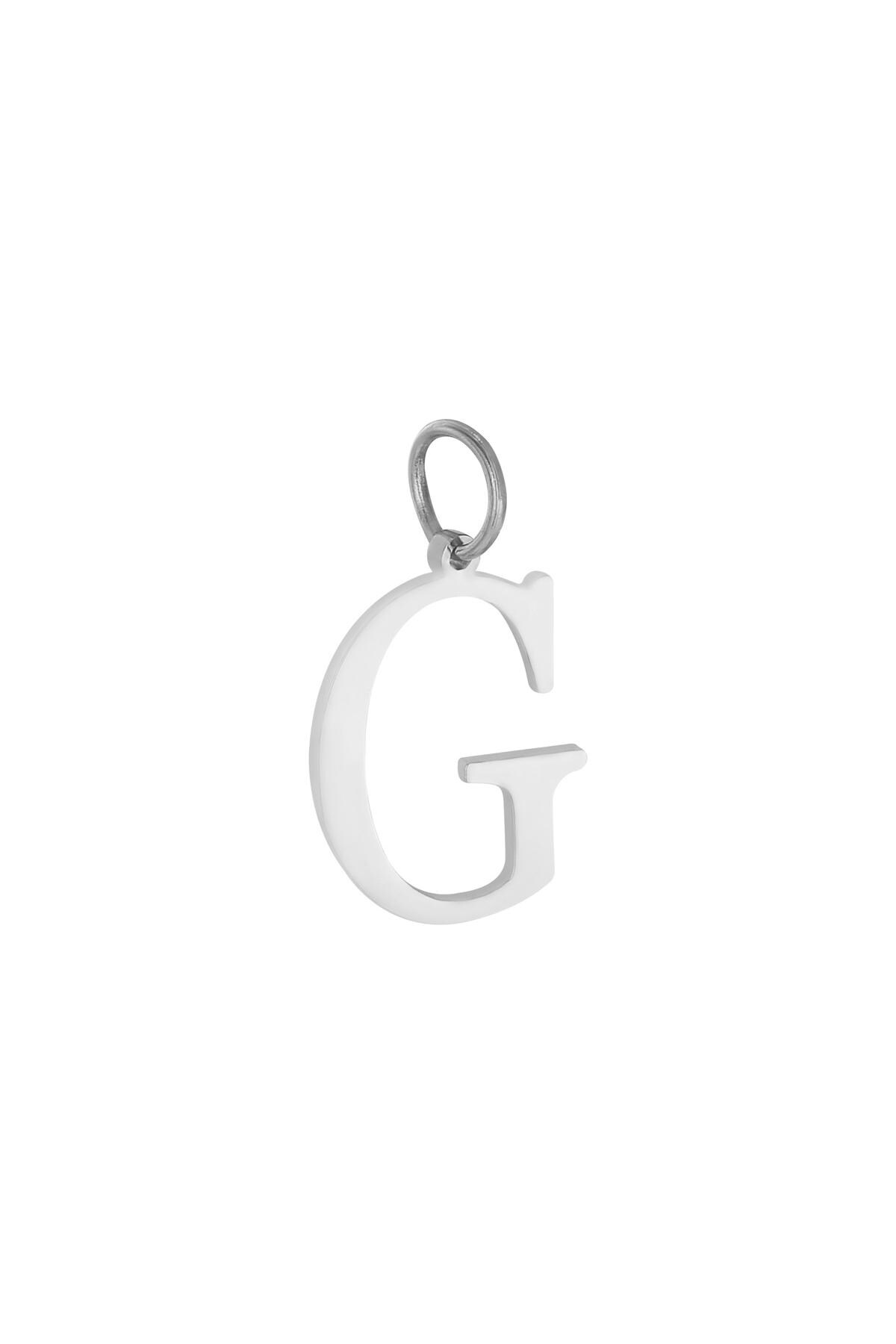 Colore argento / Charm G Silver Stainless Steel Immagine11