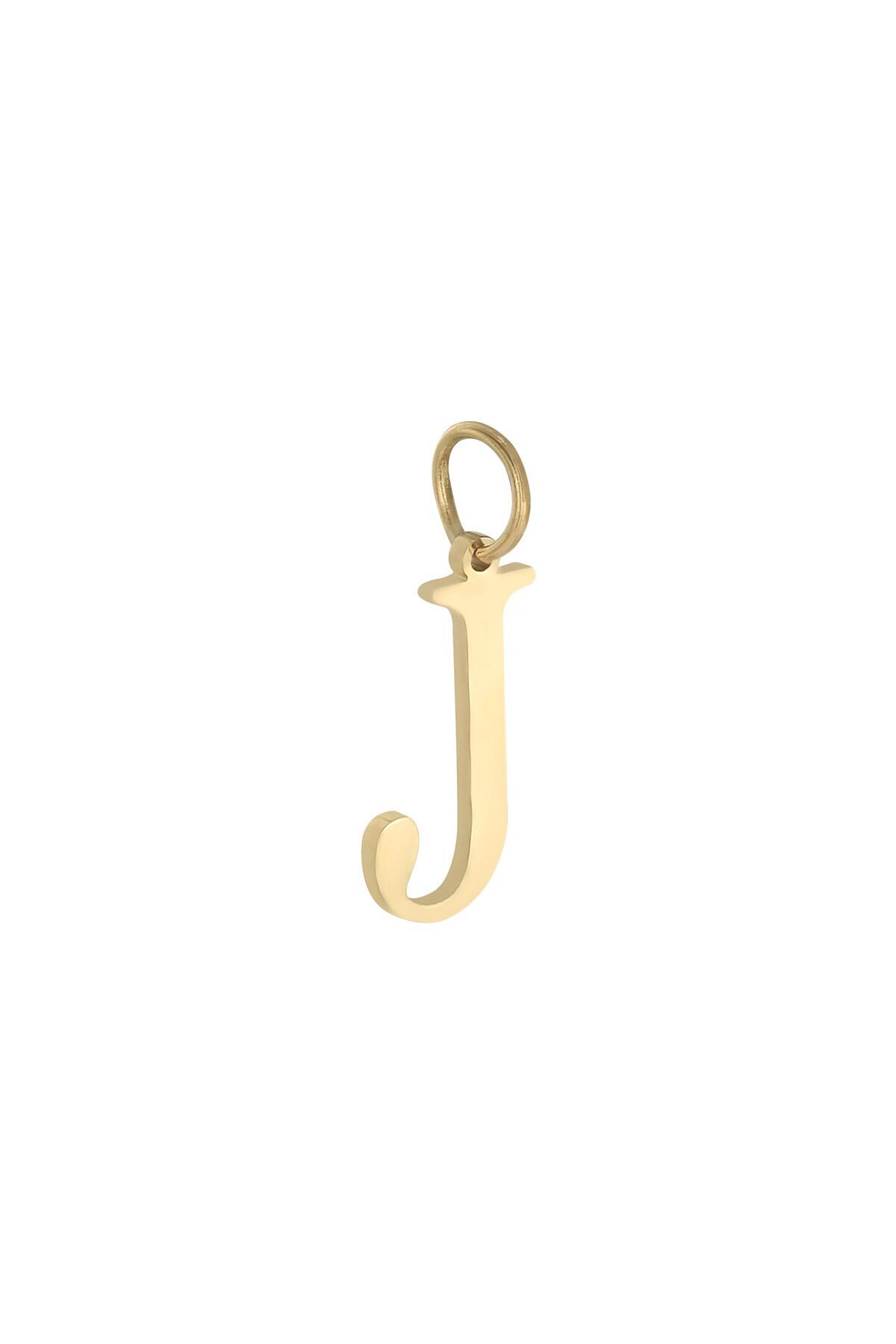 Colore oro / Charm J Gold Stainless Steel Immagine36