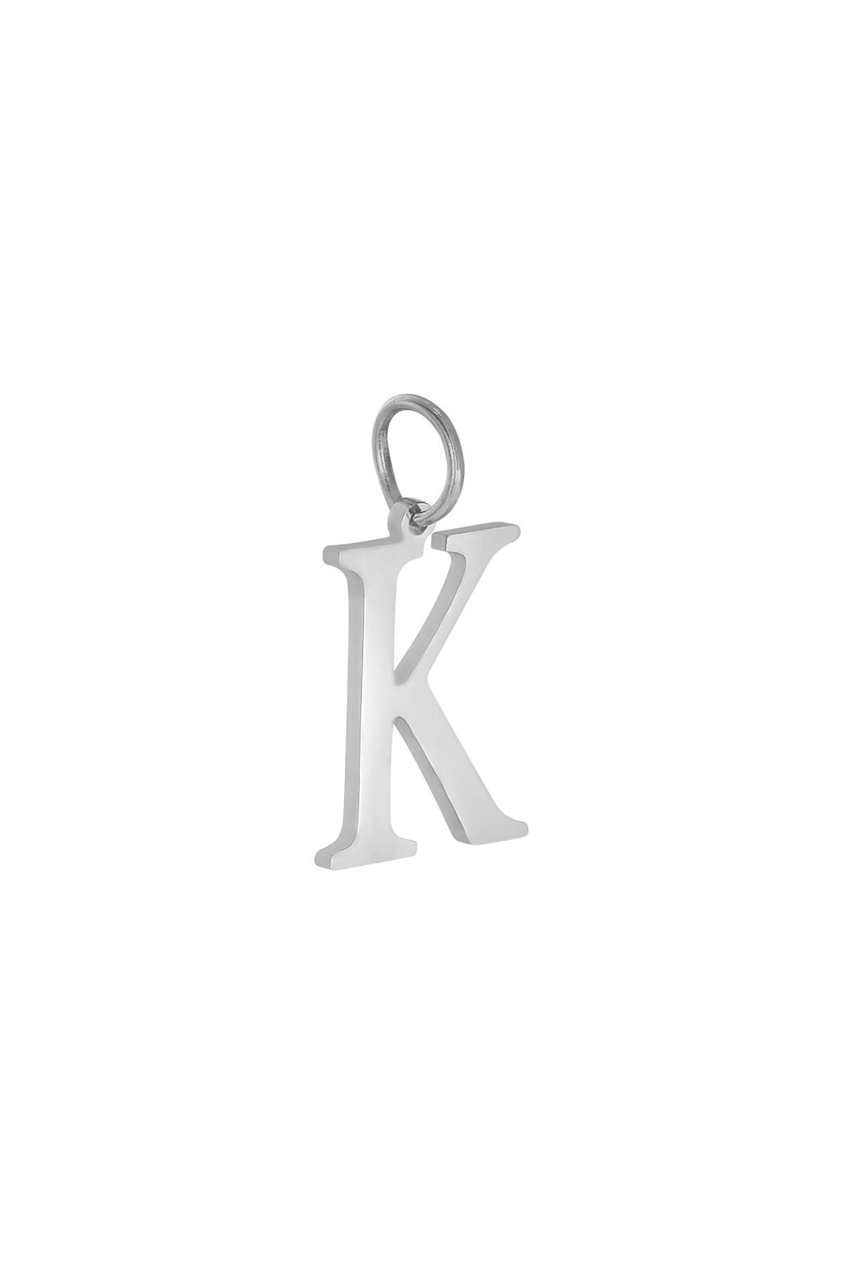 Colore argento / Charm K Silver Stainless Steel Immagine4