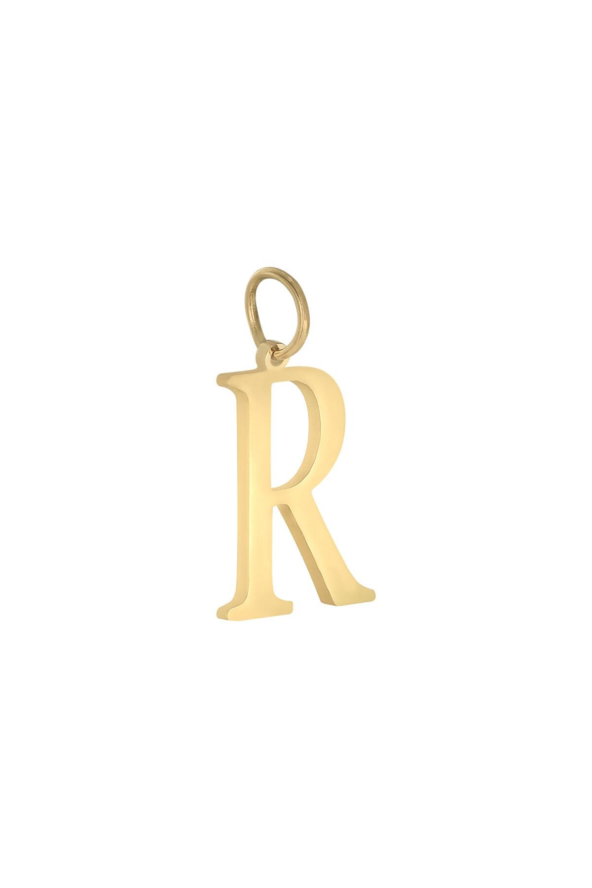 Colore oro / Charm R Gold Stainless Steel Immagine39