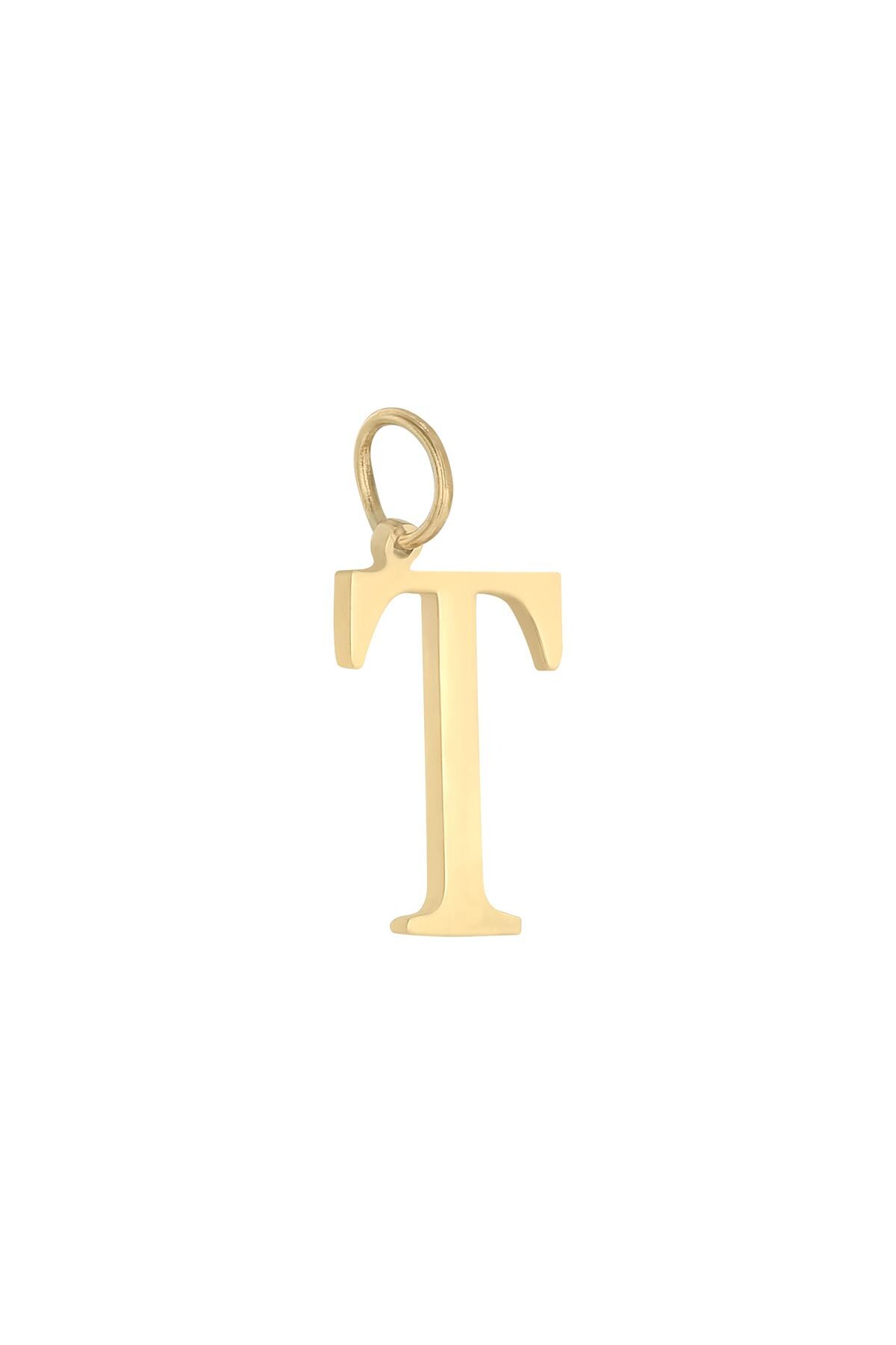 Colore oro / Charm T Gold Stainless Steel Immagine47