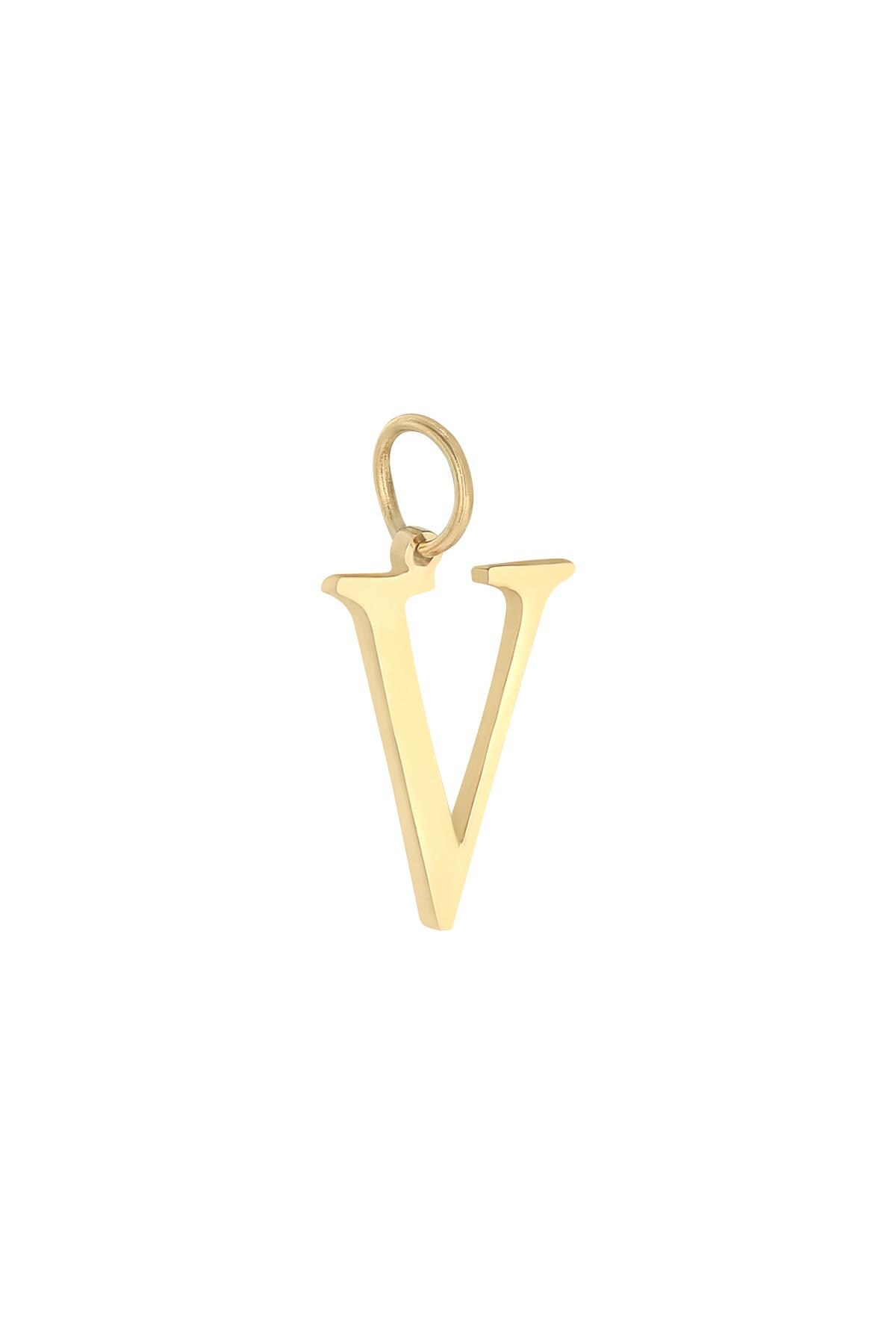 Colore oro / Charm V Gold Stainless Steel Immagine22