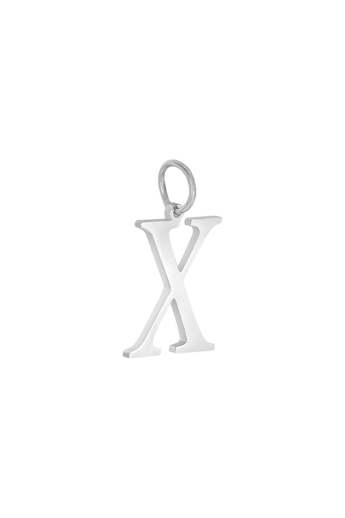 Colore argento / Charm X Silver Stainless Steel Immagine25