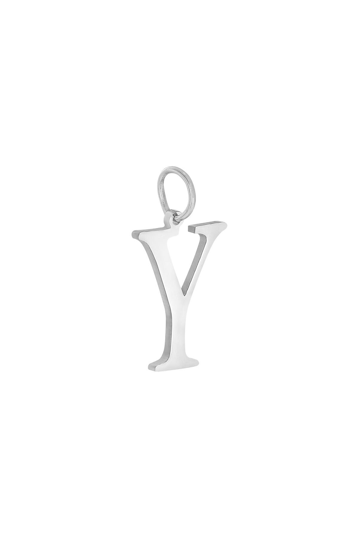 Colore argento / Charm Y Silver Stainless Steel Immagine28